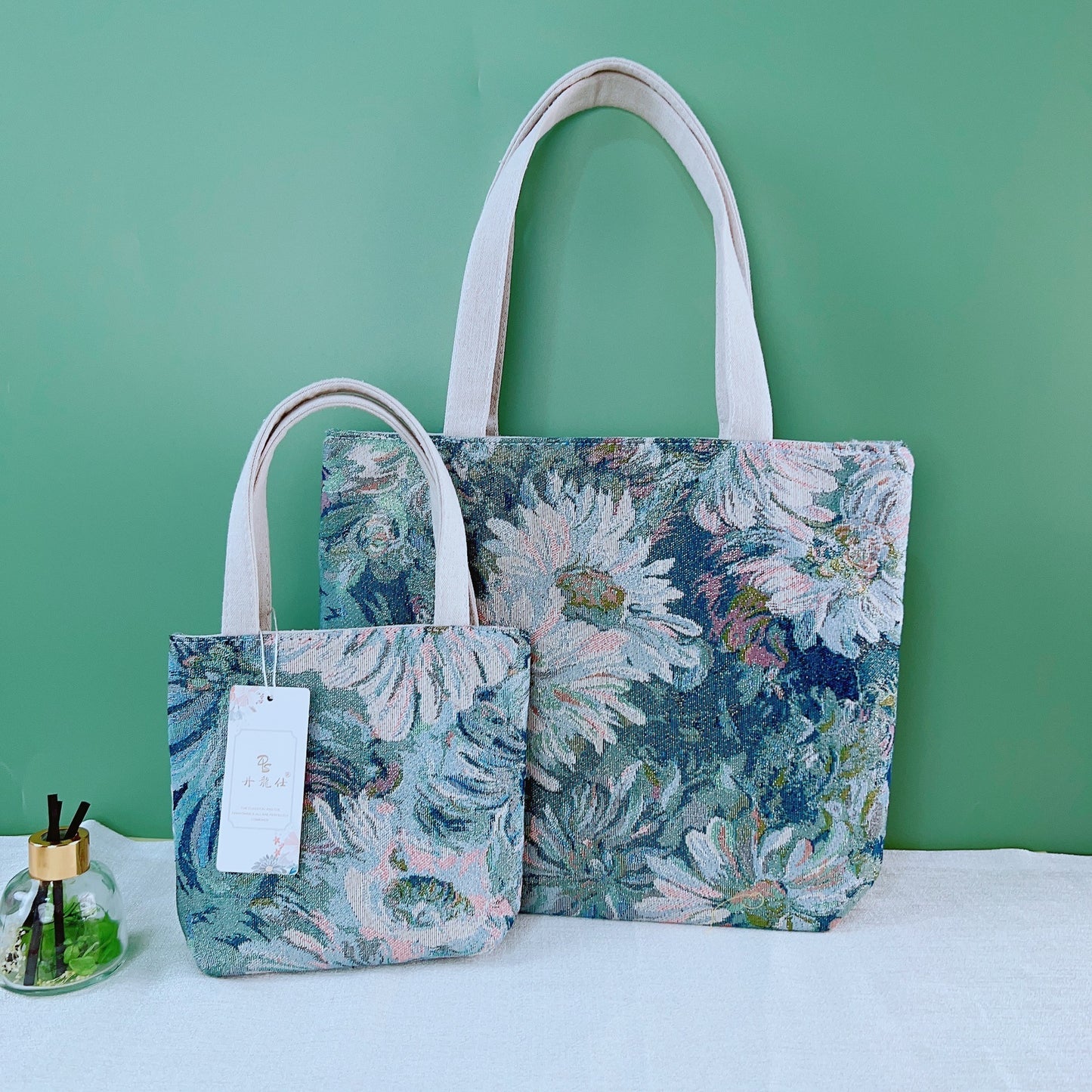 Sac en toile polyester cartable étudiant tutoriel grande capacité