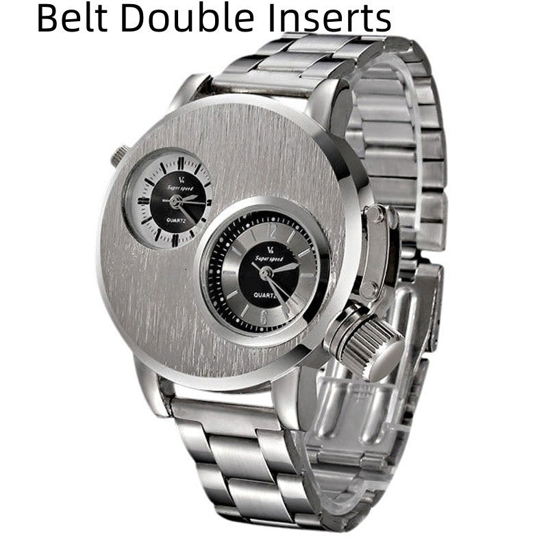 Montre Double Mouvement Grande Plaque Homme
