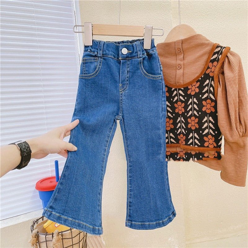 Nouvelle robe d'automne à cloche pour filles