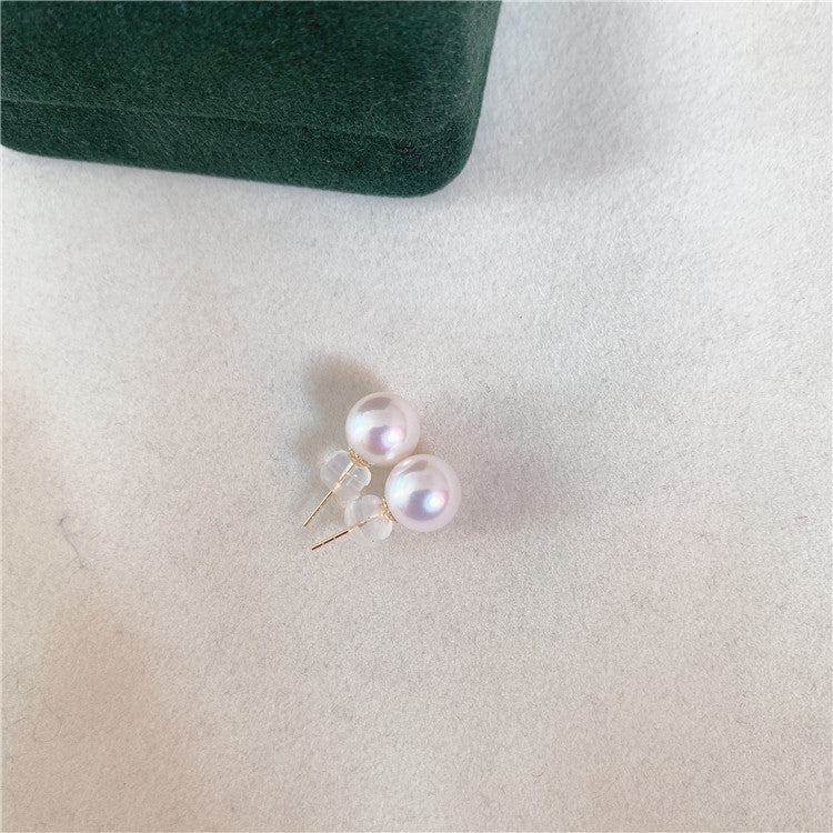 8-9mm Simple Nuclear Pearl Stud Earrings