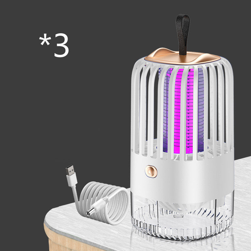 Lámpara silenciosa para matar mosquitos con succión de descarga eléctrica