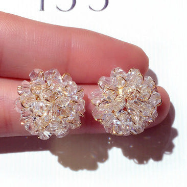 Boucles d'oreilles sauvages élégantes en cristal pour femmes