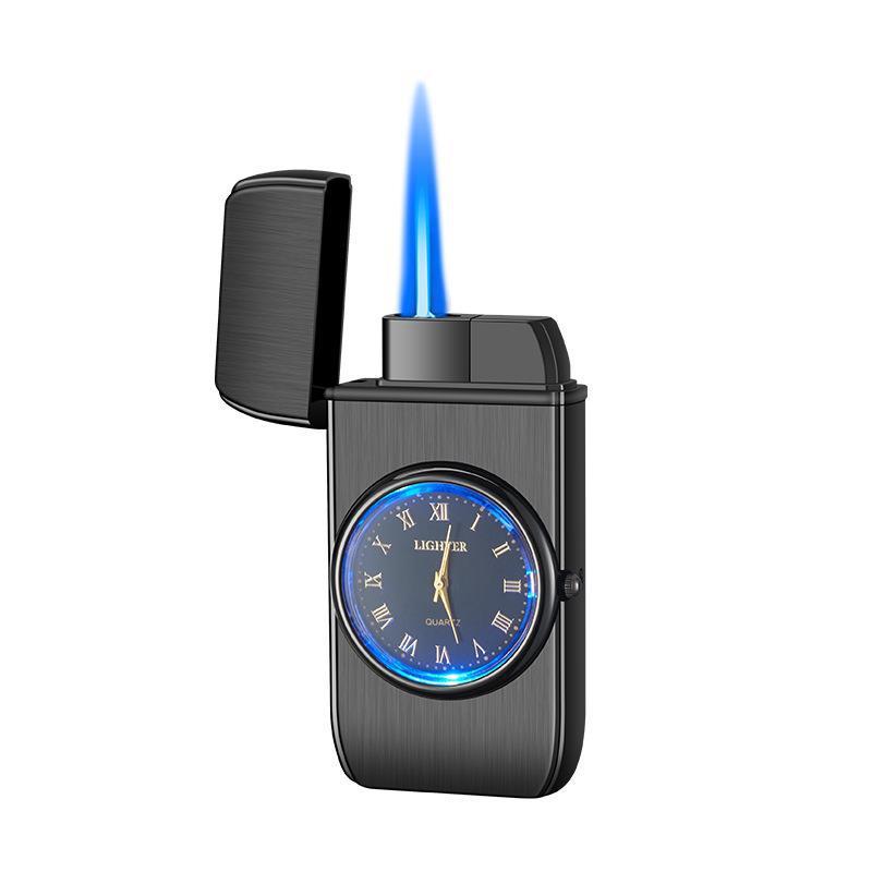 Nouveau Montre avec lumière gonflable coupe-vent torche briquet