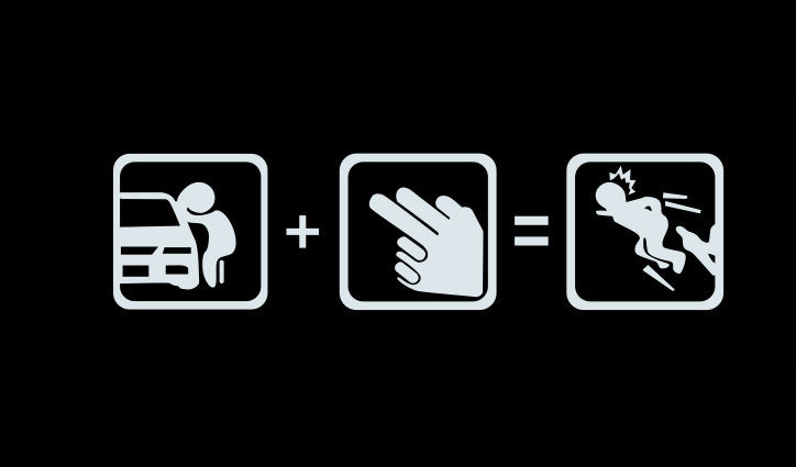 Don't Touch My Car Reflective Bumper Sticker