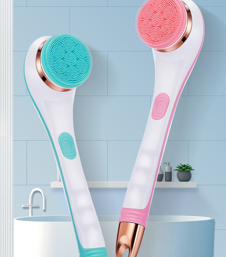 Brosse de bain électrique en Silicone, épurateur de dos, Rechargeable par USB, brosse de douche rotative à 2 vitesses, brosse de nettoyage du corps étanche pour Spa