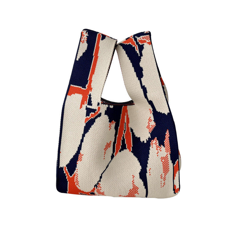 Korean Style All-match Knitted Tote Bag Retro