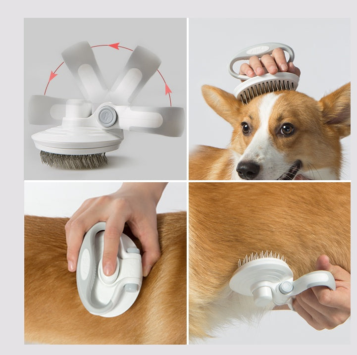 Cepillo de alambre autolimpiante para mascotas