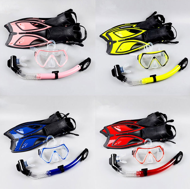 Équipement de plongée en apnée, trois trésors, tuba entièrement sec, lunettes de myopie en silicone