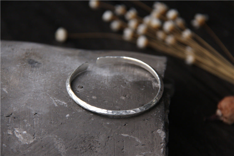 925 Thai Silver Retro Bracelet Handmade Personality Stylish Adjustable Sterling Silver Bracelet
