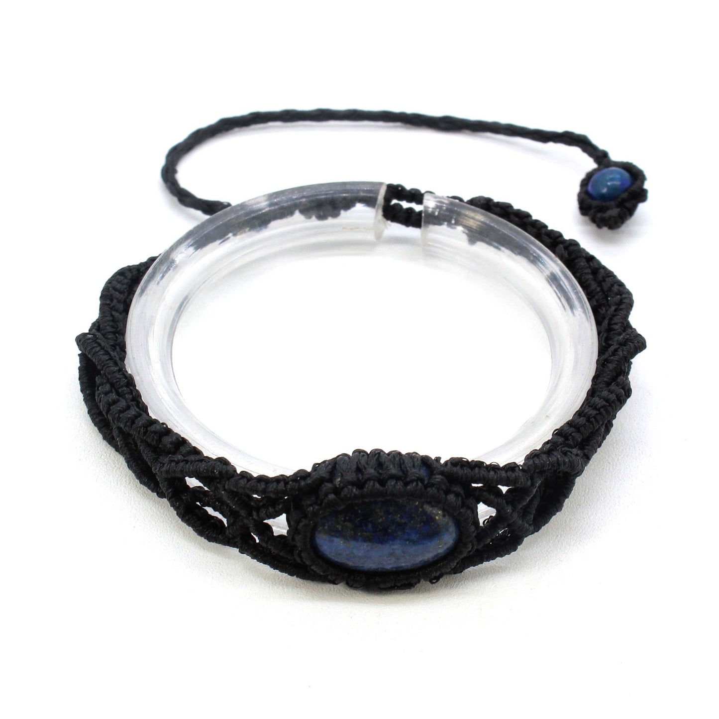 Pulsera tejida hecha a mano con forma de Dan de cristal Natural, pulsera ajustable de estilo étnico