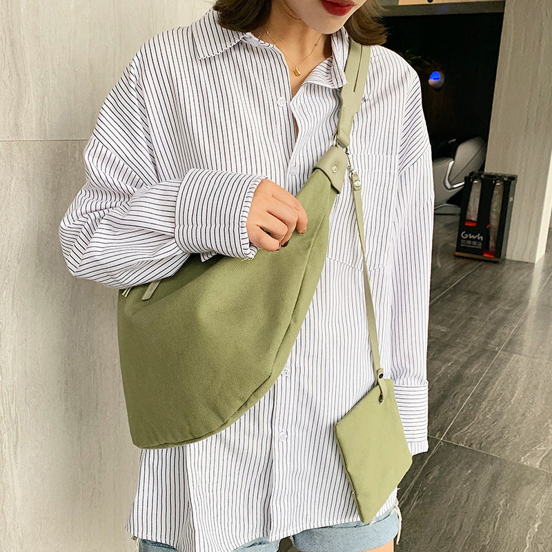 Sac à bandoulière en toile pour femmes, sacs de raviolis, sacs à bandoulière décontractés à la mode