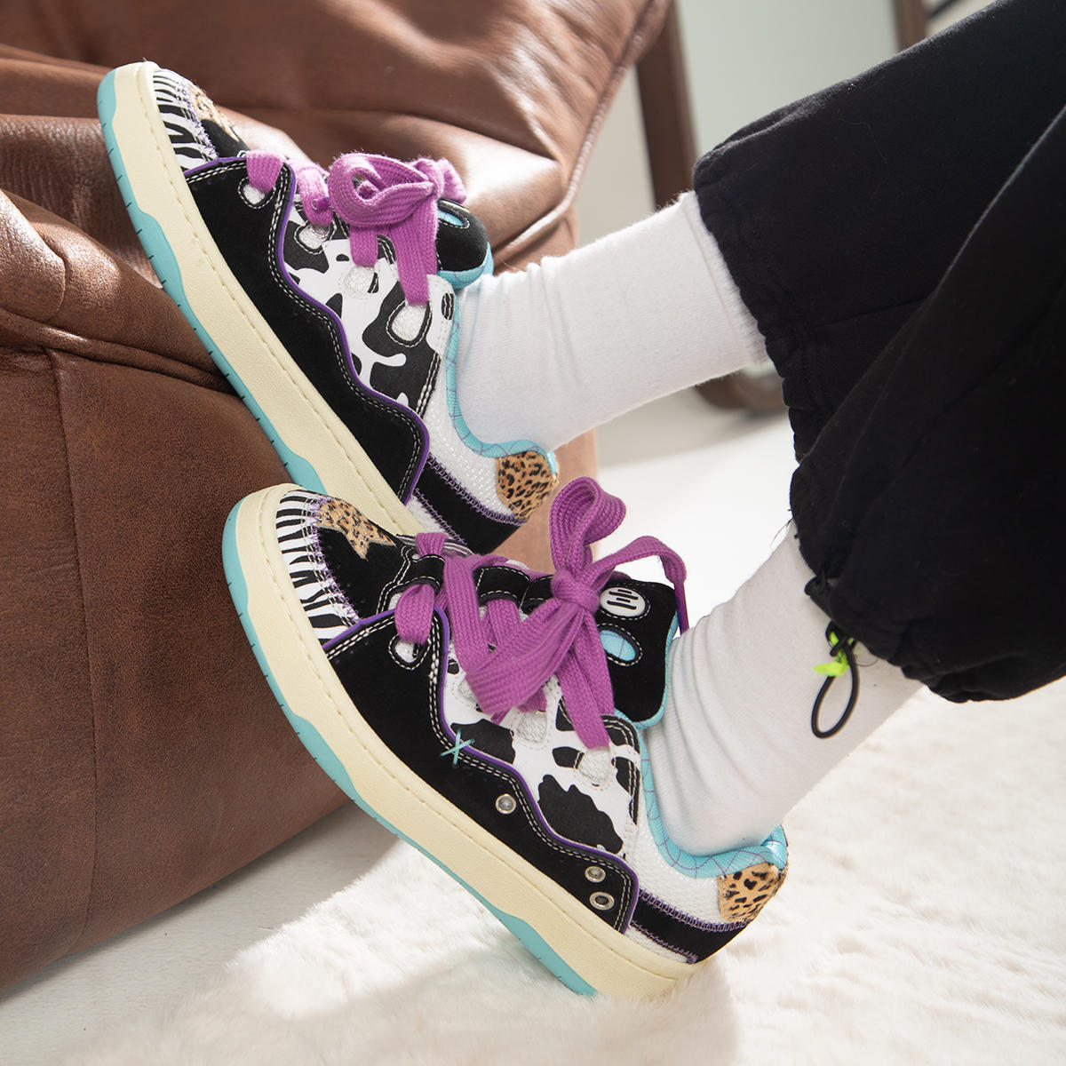 Chaussures de skateboard rétro coupe basse pour hommes et femmes