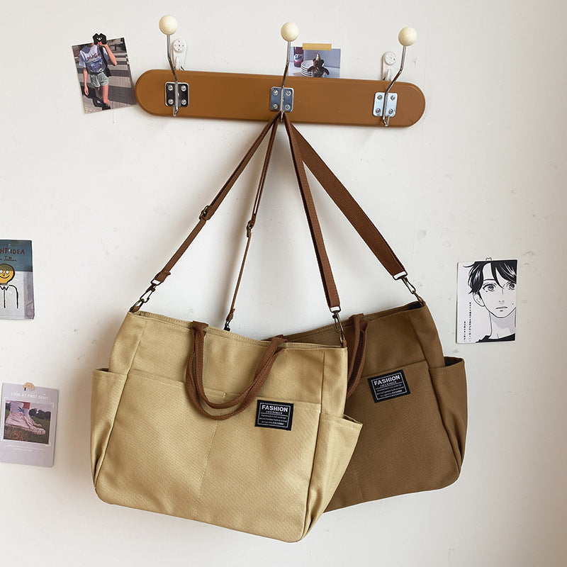 Sac messager multicouche en toile pour femmes, sacoche rétro décontractée de grande capacité, nouvelle collection
