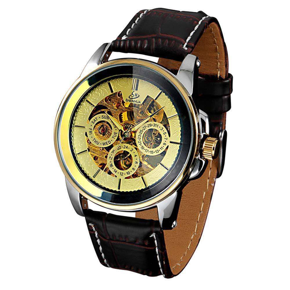 Reloj mecánico automático ahuecado de moda para hombre
