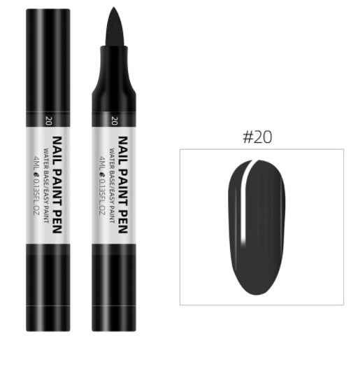 Pluma de pintura de esmalte de uñas de 24 colores, pluma de pintura 3D de flores, pluma de dibujo de punta de flor, pluma de esmalte de uñas insípida a base de agua