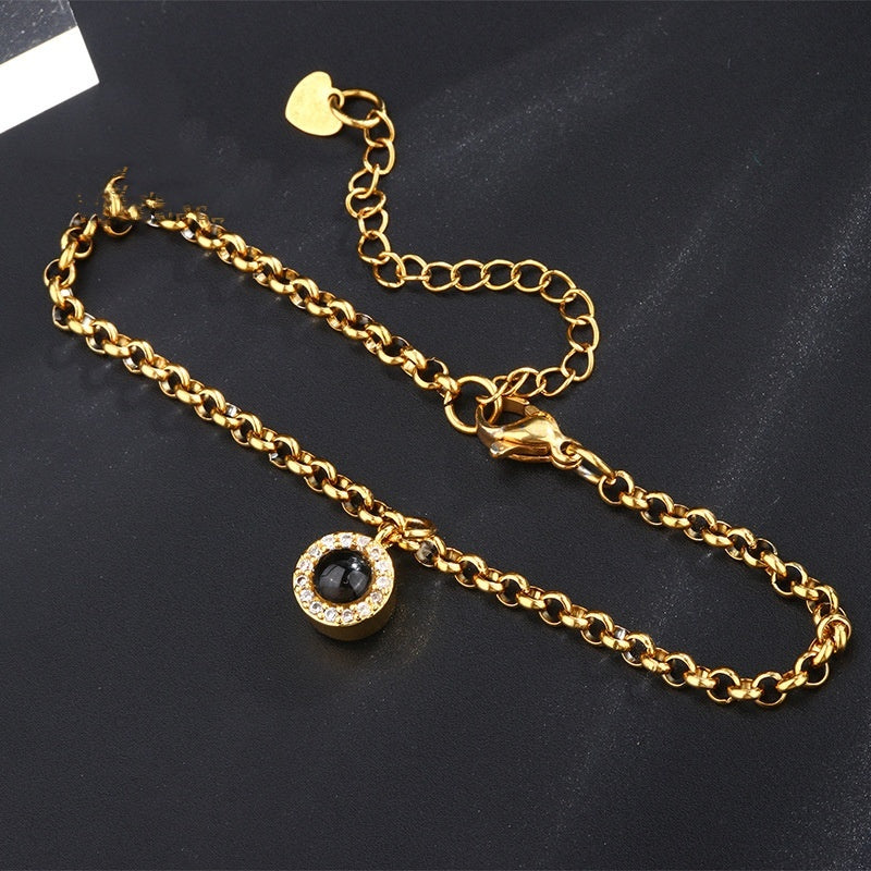 Joyería Pulsera De Proyección Circular En 100 Idiomas Te Amo
