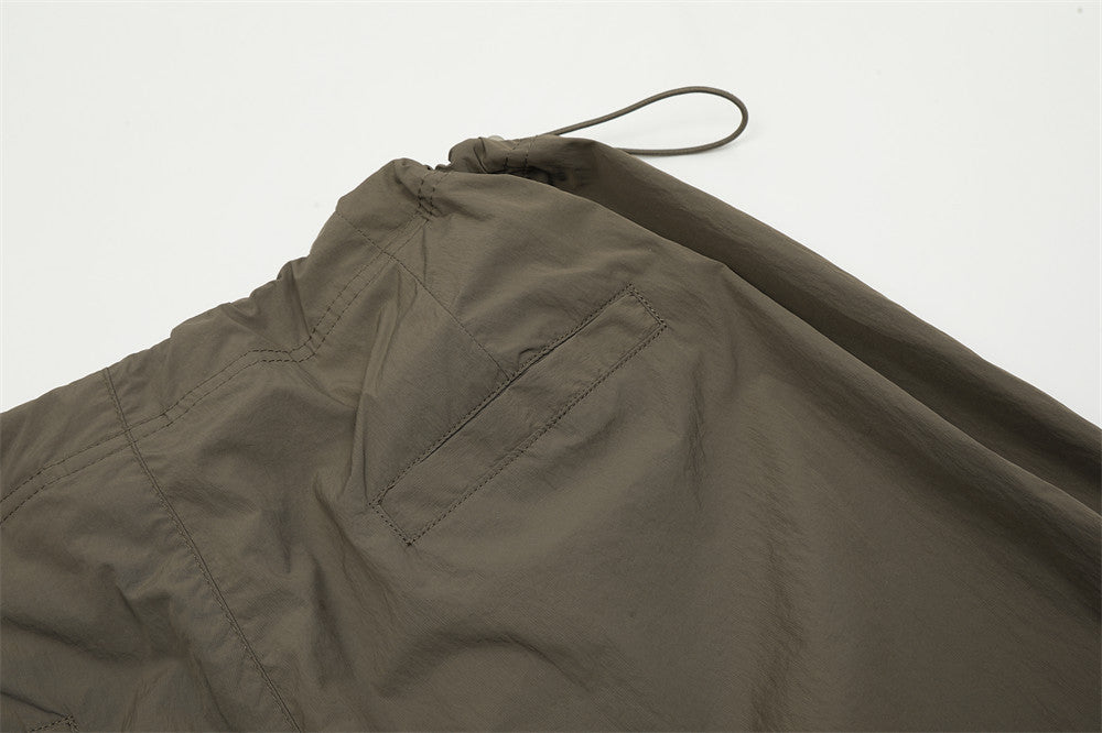 Men's Niche Loose Solid Color Wide-leg Straight Pants