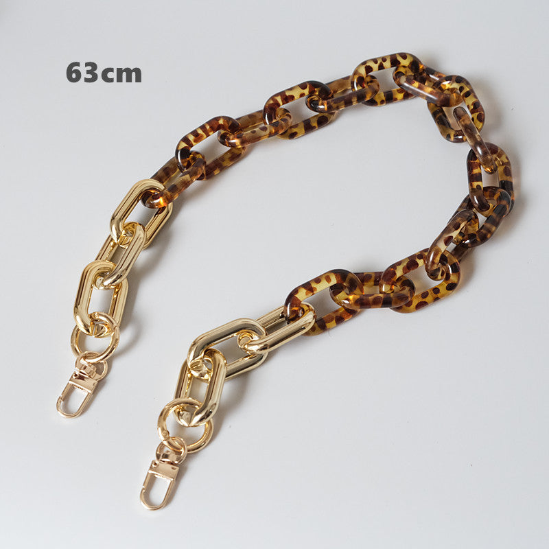Fashionable Acrylic Resin Chain With Contrasting Colors, Retro And Exaggerated