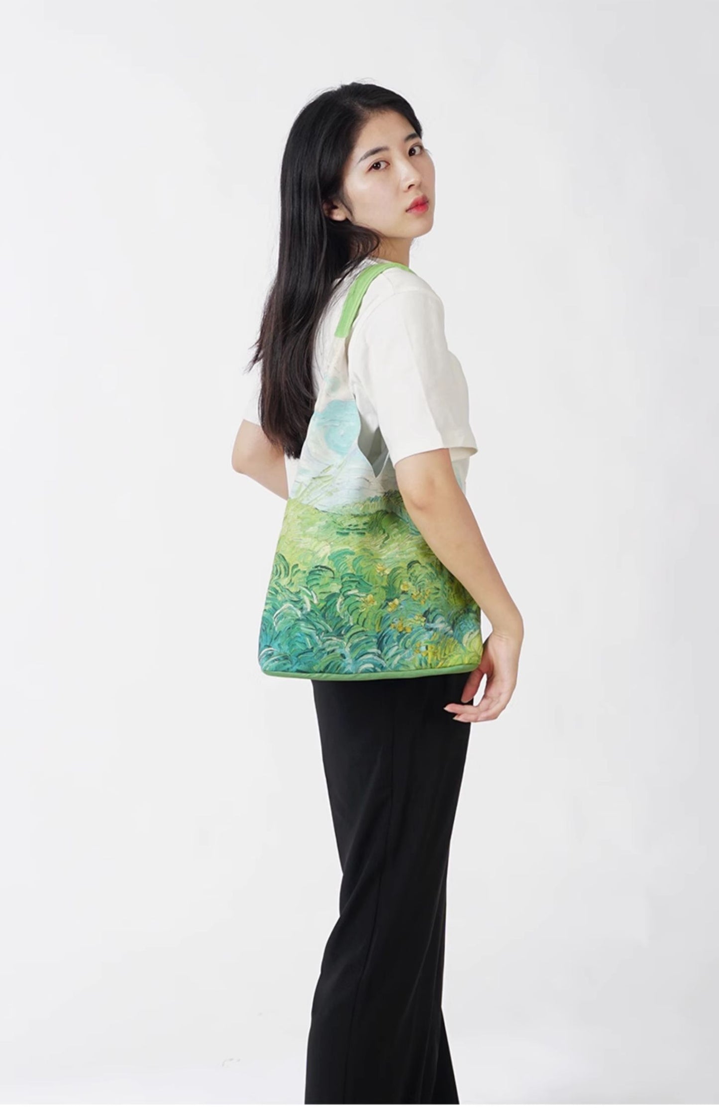 Sac en toile de champ de blé pour peinture à l'huile, sac à bandoulière Portable de grande capacité à la mode