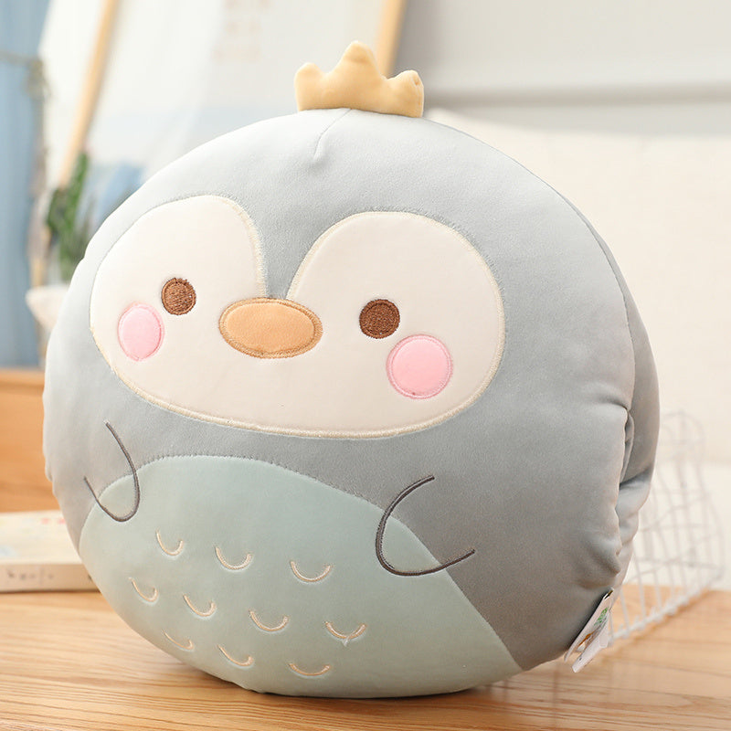 Almohada cálida de algodón con dibujos de dinosaurio, cerdo, oso, pingüino, 35cm