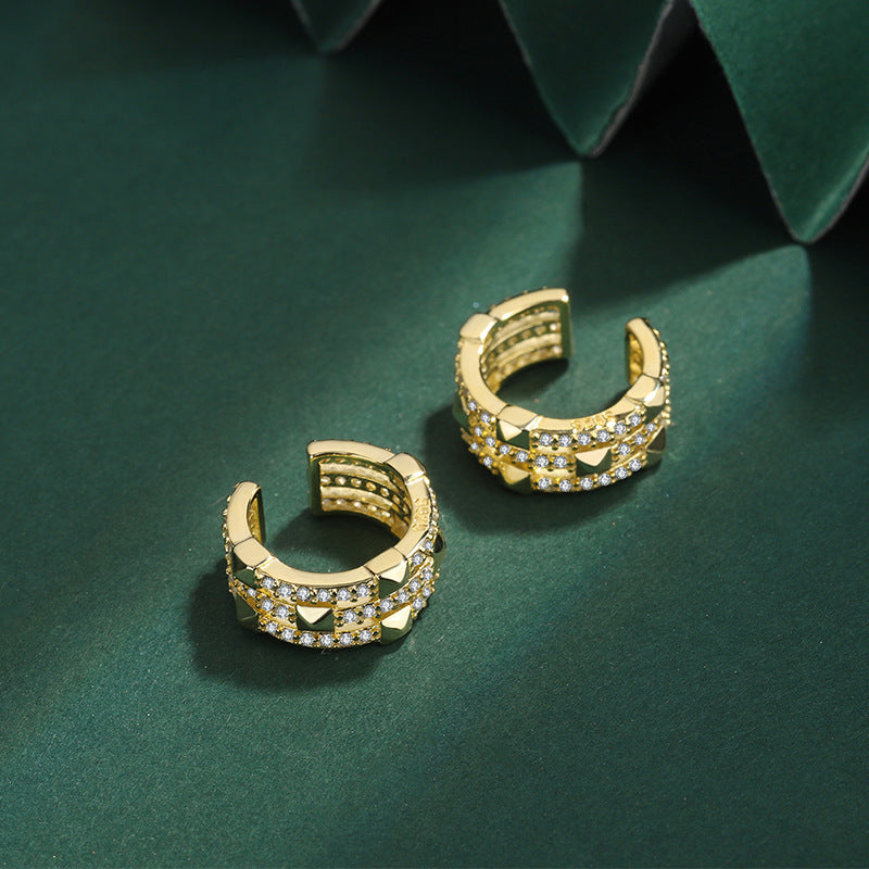 Boucles d'oreilles de luxe légères en argent Sterling S925, boucles d'oreilles tendance Cool de haute qualité