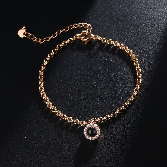 Bijoux Bracelet Projection Circulaire En 100 Langues Je T'aime