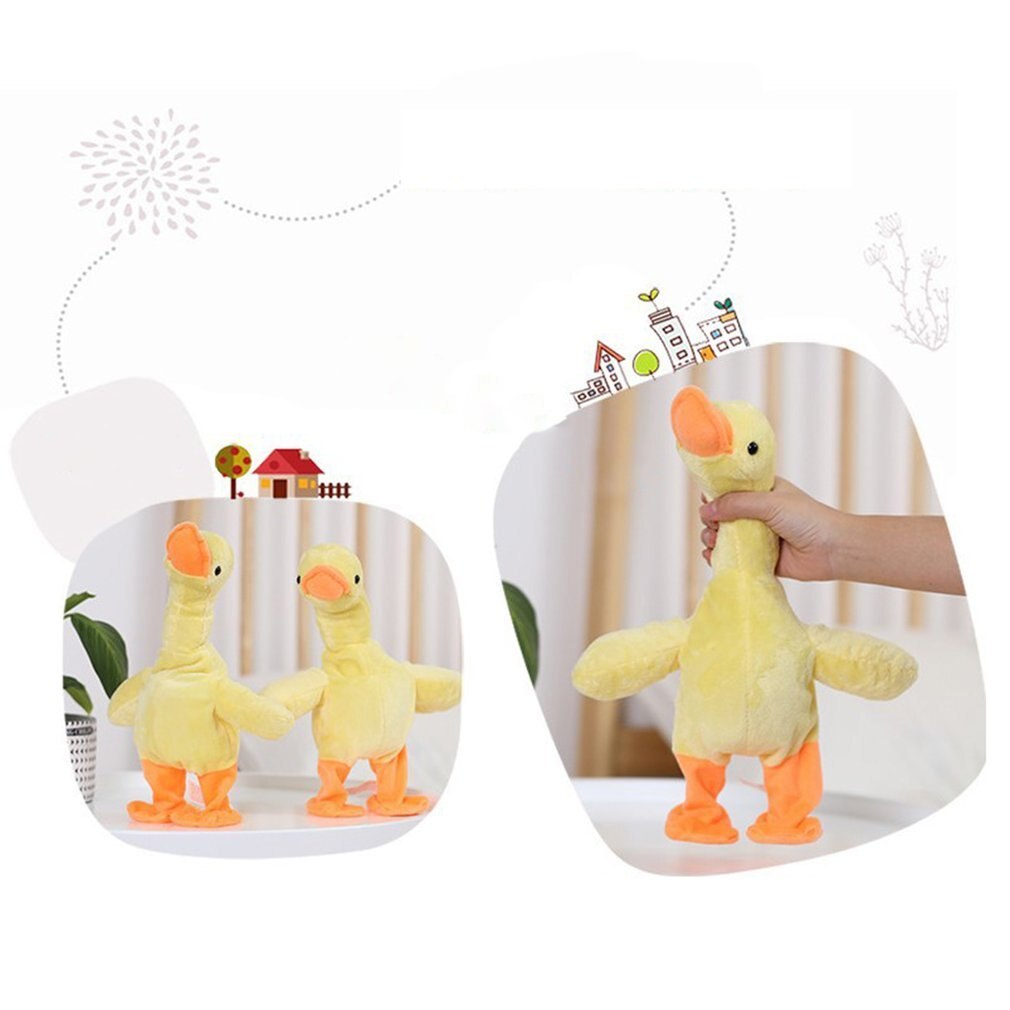 Jouet de petit canard jaune chantant, levage du cou