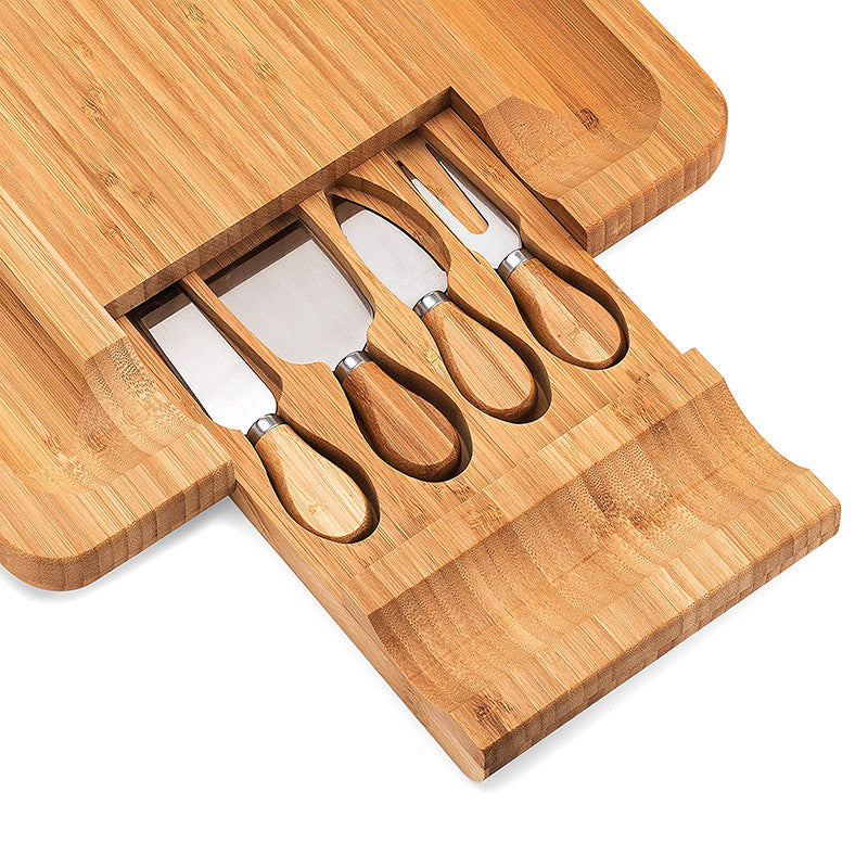 Tabla de cortar multiusos, cajón para cuchillos, tabla para cortar queso, cuadrada