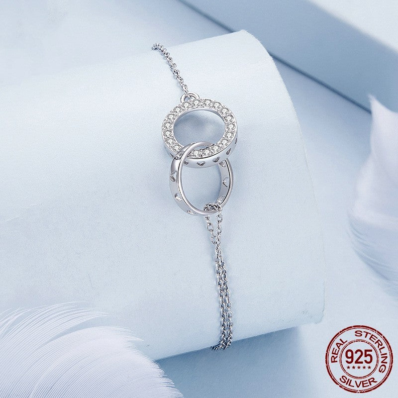 Pulsera Clásica Simple De Doble Anillo