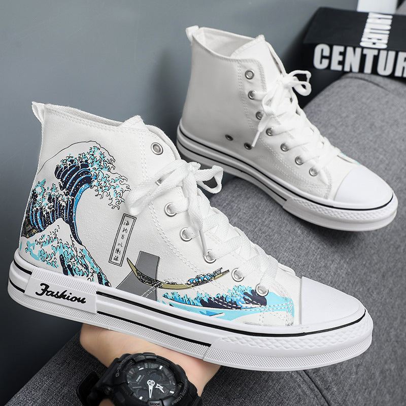 Trendy Sports Casual High-top Canvas Shoes For Students
