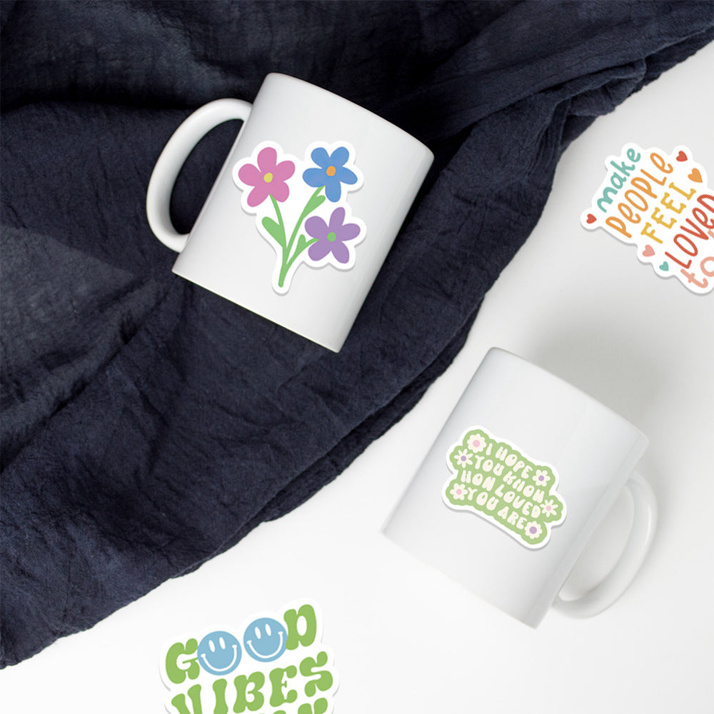 Autocollants de déclaration de motivation décorés