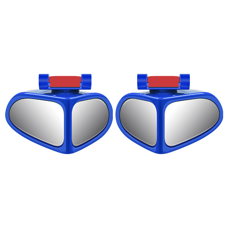 Petit rétroviseur rond de voiture, rétroviseur grand angle pour roues avant et arrière, rétroviseur auxiliaire double face, rétroviseur latéral grand angle réglable à 360 ° pour voiture