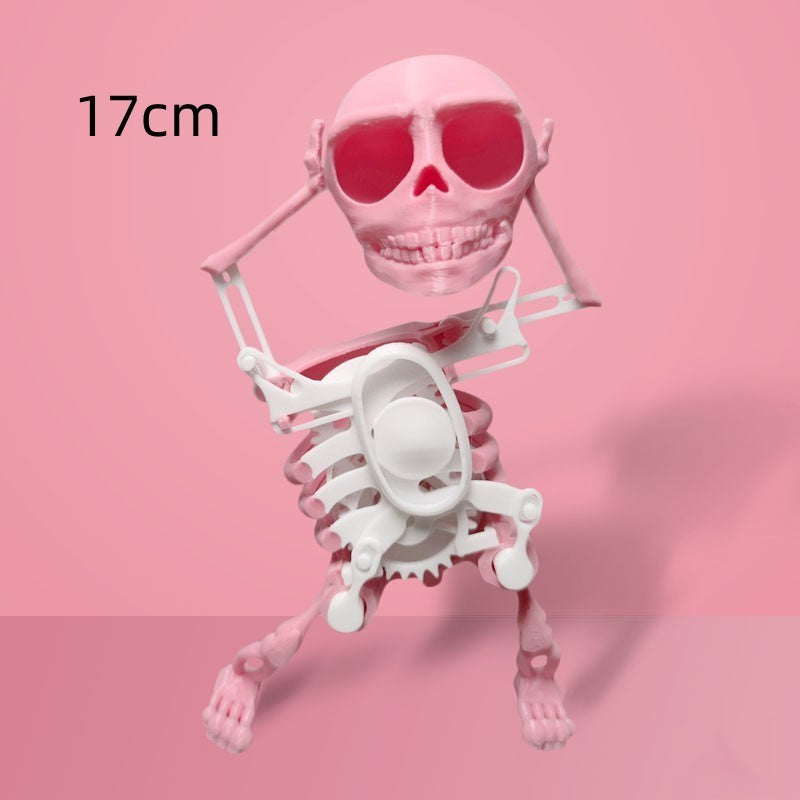 Modelo 3D, Mini estampado de calavera, personalizado, estilo divertido, juguete de la suerte, producto terminado, herramienta de descompresión