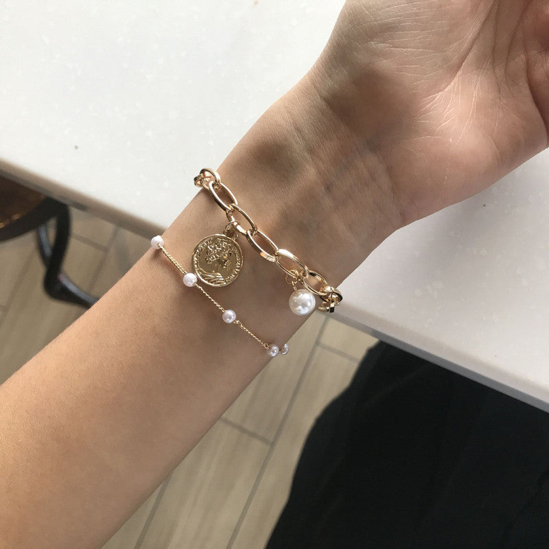 Bracelet de niche simple de style hip hop pour femmes, ornement créatif