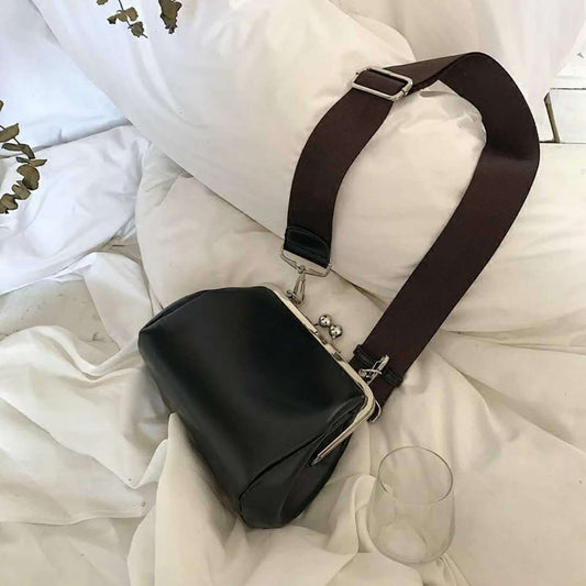 Bolso de mujer de Pu de color liso bandolera de hombro retro