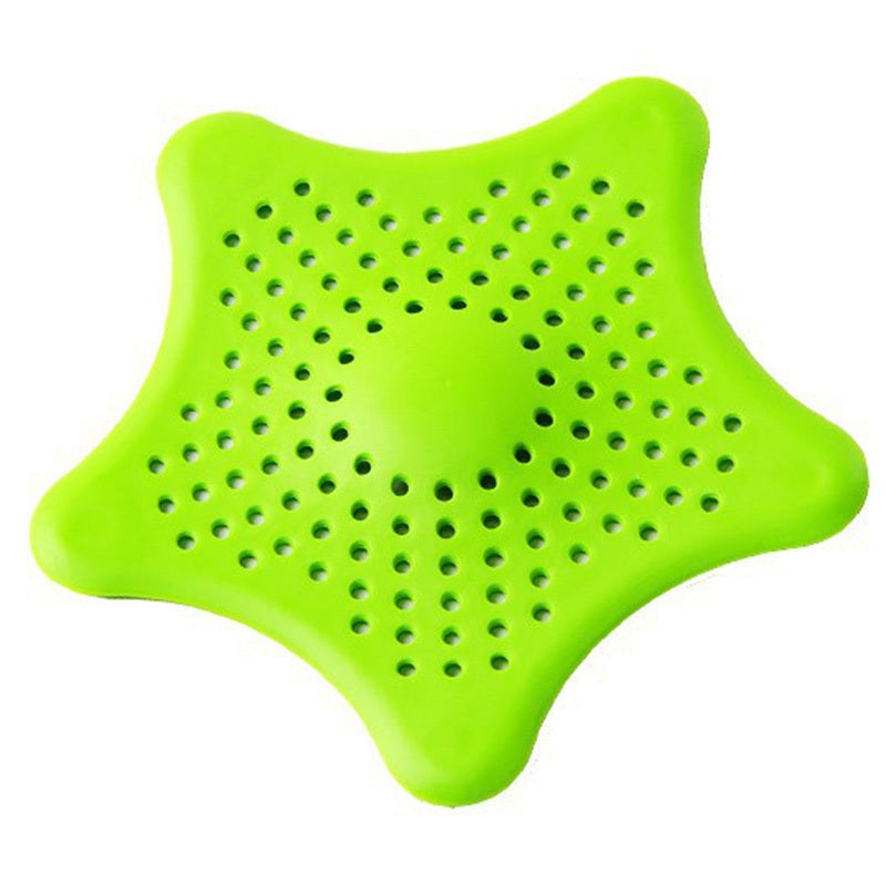 Filtre de vidange d'évier en forme d'étoile de mer en Silicone, 3 pièces, bouchon attrape-cheveux, trou de vidange, filtre pour salle de bains, cuisine, toilettes