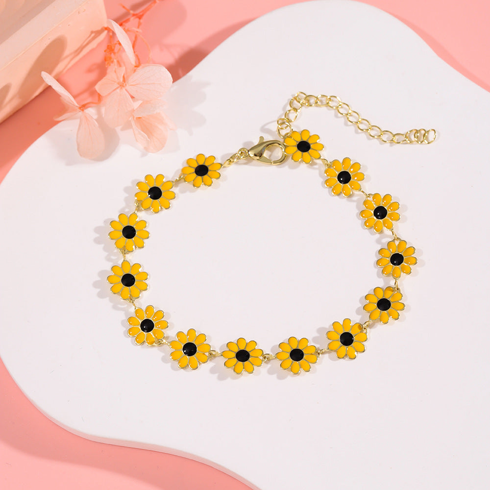Drip Oil Bracelet Women's High End Daisy