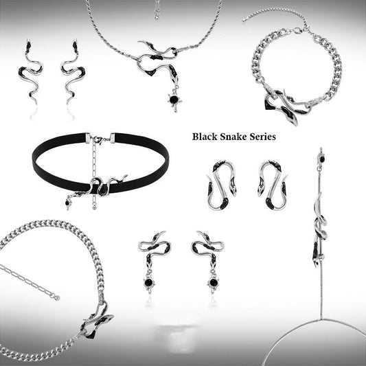 Black Snake Necklace For Women Temperament Wild