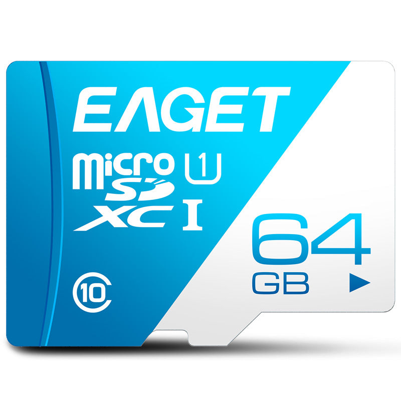 Tarjeta Micro SD EAGET T1 de 64GB, 32GB, 16GB, tarjeta de memoria de 128GB, tarjeta TF Class10 UHS-I, tarjeta de memoria Microsd de 80MB S para teléfono inteligente