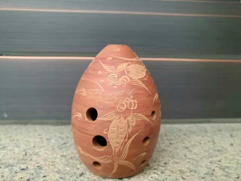 Instrumento musical Xun antiguo de siete estrellas, instrumento musical Taoxun en forma de pera Taoxun de ocho agujeros