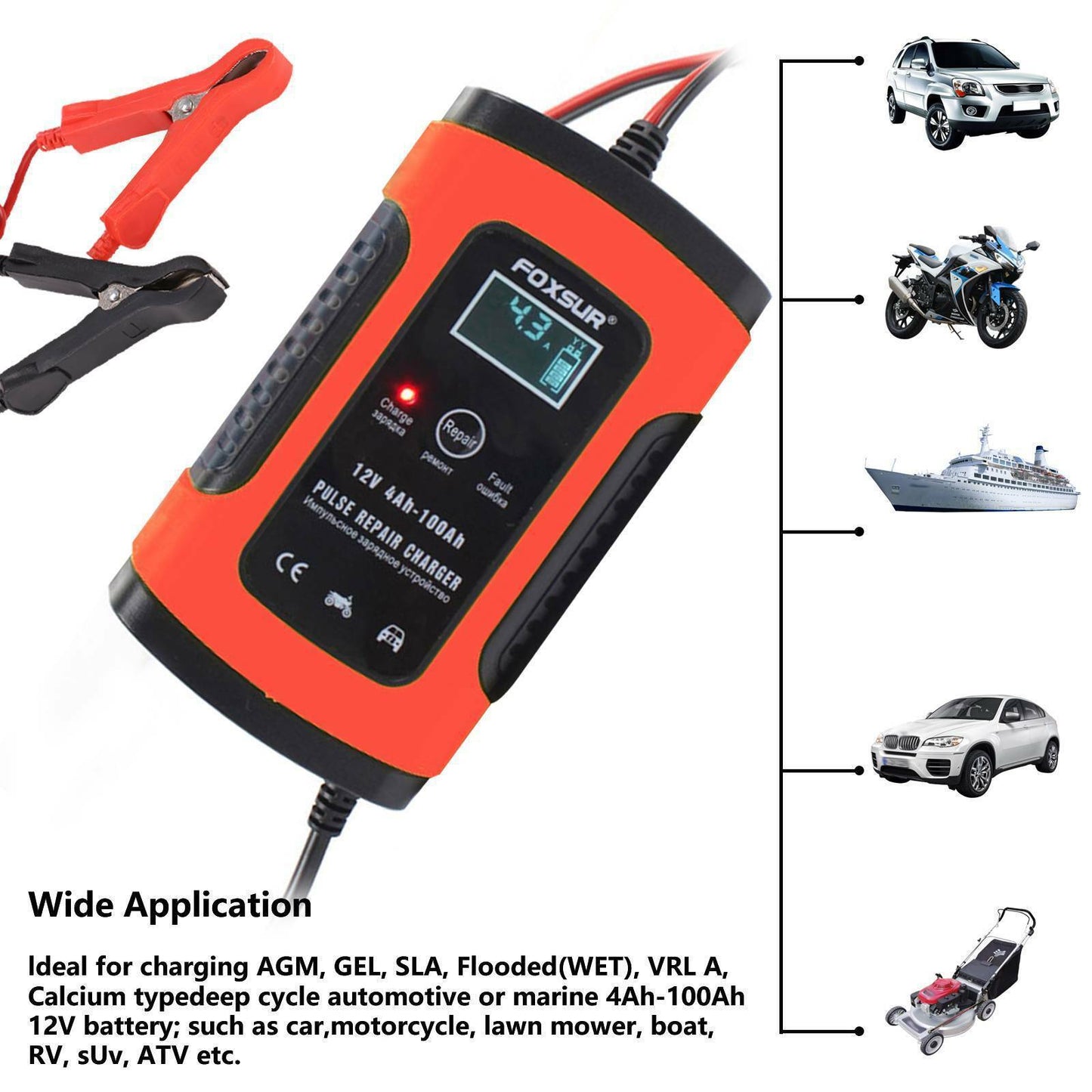 Chargeur de batterie UPS pour voiture et moto