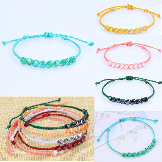 Bracelet de perles de cristal cubique fait à la main