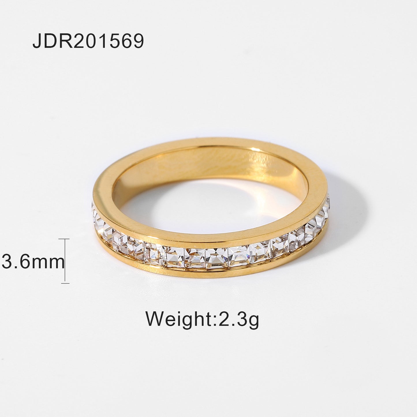 French Retro Single Diamond Inlaid Zircon Ring