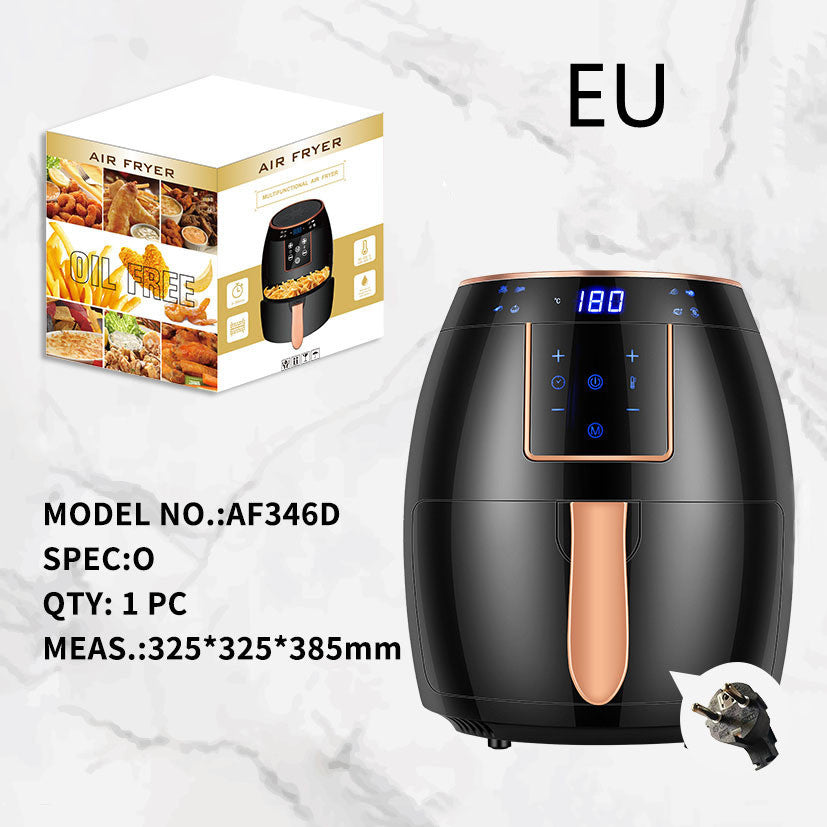 Freidora de aire transfronteriza estándar de EE. UU., 5,5 L, pantalla táctil, freidora automática, sartén profunda, máquina de patatas fritas, Airfryer