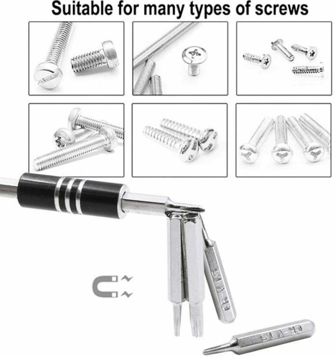 Juego de destornilladores magnéticos pequeños 32 en 1, kit de herramientas de reparación profesional con controlador Torx