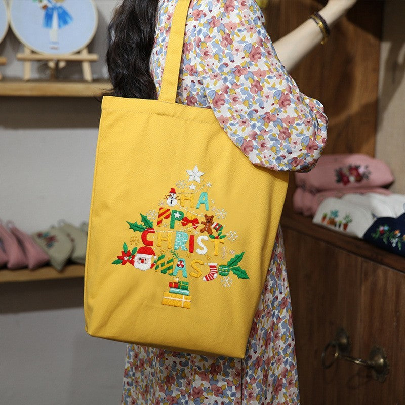 Embroidery Handmade Diy Material Canvas Shoulder Bag