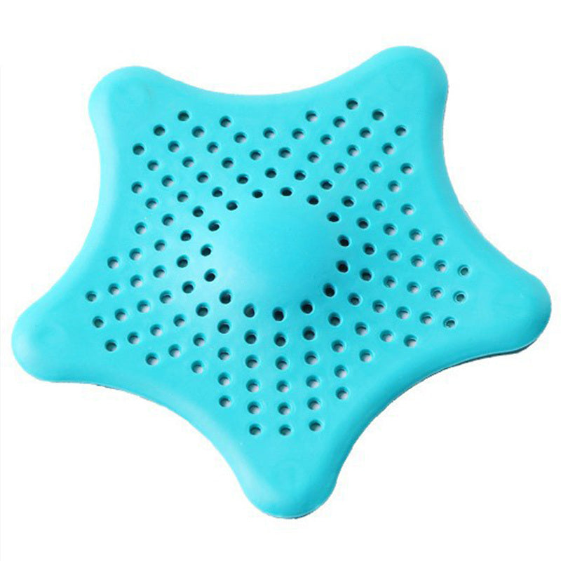 Filtre de vidange d'évier en forme d'étoile de mer en Silicone, 3 pièces, bouchon attrape-cheveux, trou de vidange, filtre pour salle de bains, cuisine, toilettes