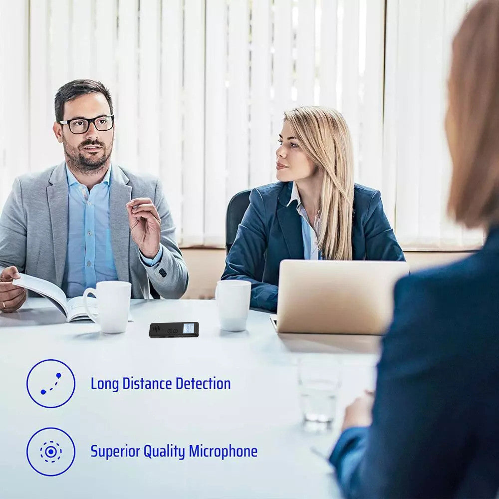 Grabadora de voz digital MP3 de larga distancia Reducción de ruido Grabación de una tecla 128 Kbps