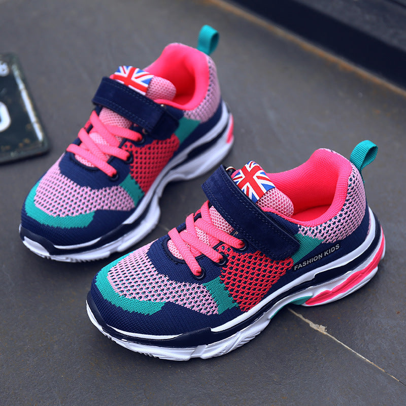 Chaussures de sport, chaussures de course respirantes en maille pour garçons et filles