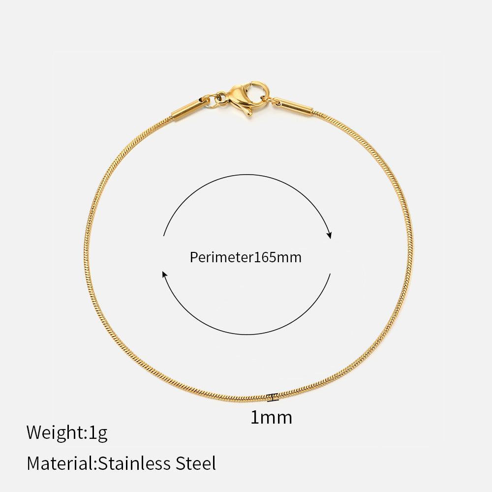 Women's Titanium Steel Snake Bone Chain Bracelet